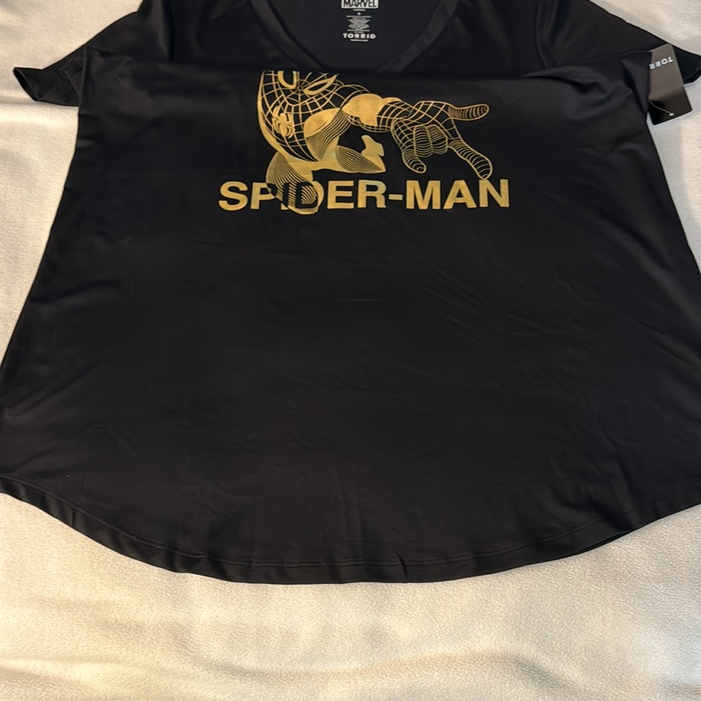 NWT Womens Marvel black Spider-Man tee. Size 12 - Picture 6 of 6
